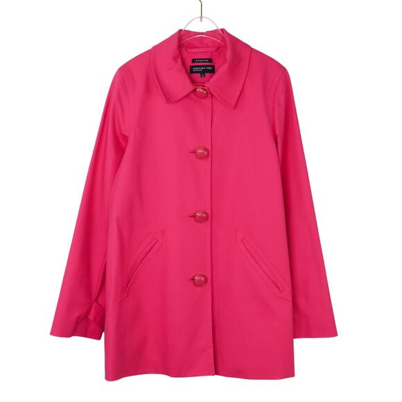 Vintage Jones New York Hot Pink Jacket With Oversized Buttons Casual Medium - Picture 8 of 8